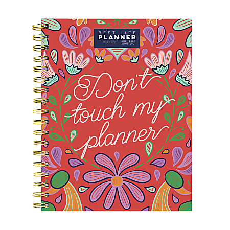 TF Publishing Academic Year Daily/Monthly Luxe Planner, 7" x 9", Don't Touch, July 2020 To June 2021