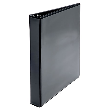 SKILCRAFT View 3 Ring Binder 1 D Rings Black AbilityOne 7510 01 420 8078 Office Depot