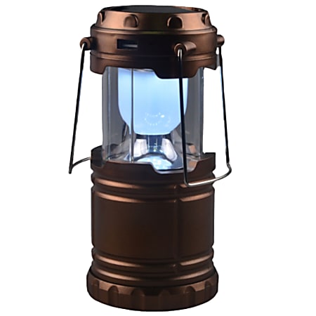 Guardian Survival Gear 6-LED Rechargeable Solar Lantern, Black