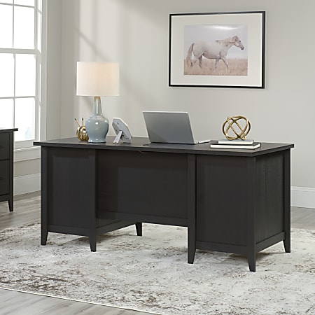 Sauder Summit Station 66 W Executive Computer Desk Raven Oak