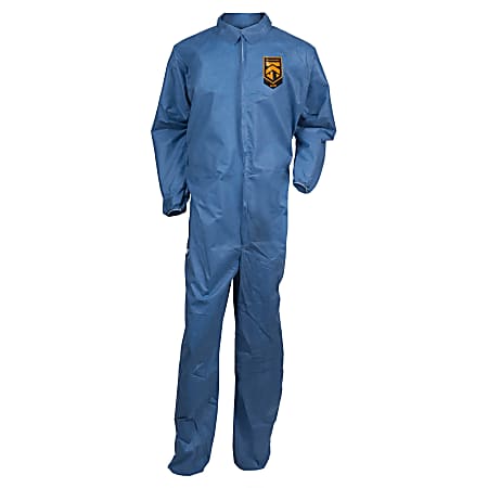 Kleenguard A20 Coveralls - Zipper Front, Elastic Back, Wrists & Ankles - 3-Xtra Large Size - Flying Particle, Contaminant, Dust Protection - Blue - Zipper Front, Elastic Wrist & Ankle, Breathable, Comfortable - 20 / Carton