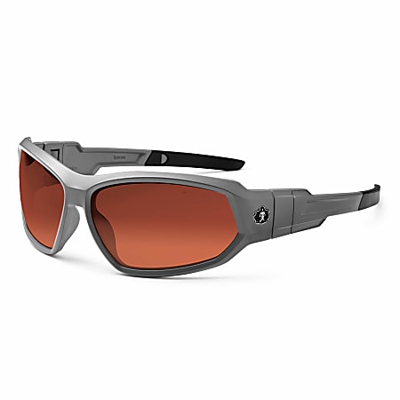 Ergodyne Skullerz® Safety Glasses, Loki, Polarized, Matte Gray Frame, Copper Lens