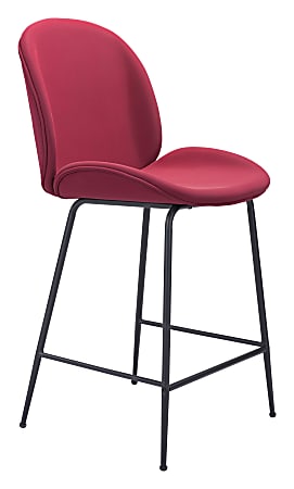 Zuo Modern Miles Counter Chair, Red/Black
