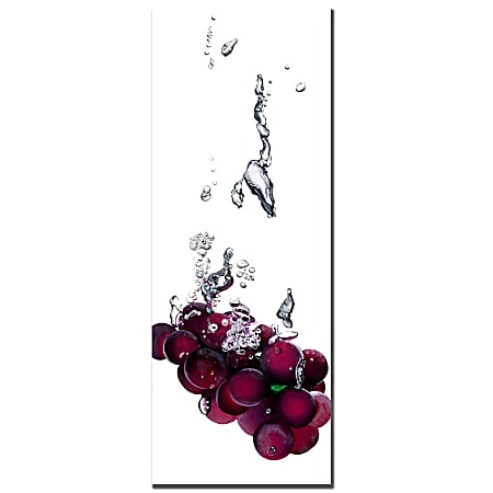 Trademark Global Grapes Splash II Gallery-Wrapped Canvas Print By Roderick Stevens, 12"H x 32"W