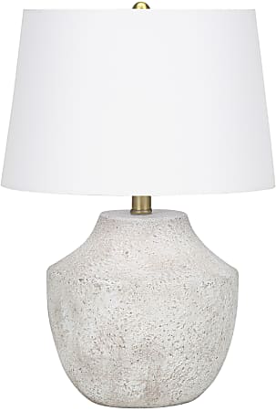 Monarch Specialties Jamison Table Lamp, 20”H, Ivory/Cream