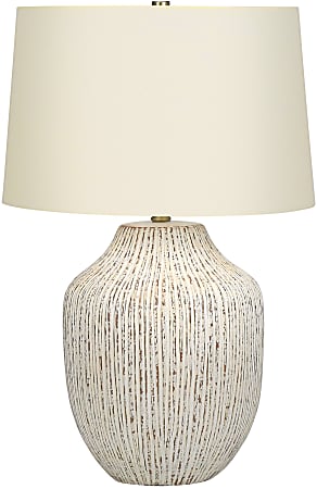 Monarch Specialties Bartlet Table Lamp, 26"H, Cream Base/Ivory Shade