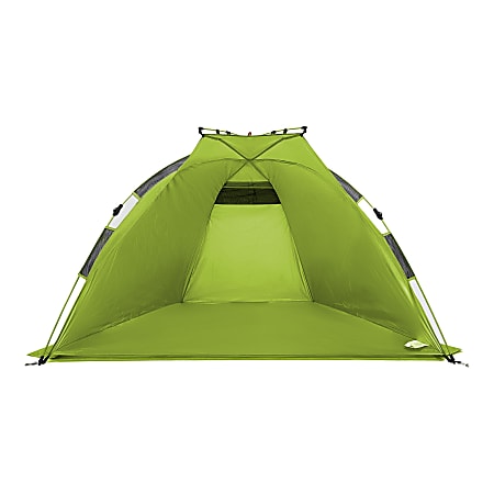 Outdoors Professional Beach Automatic Pop-Up Sun Shelter, 43”H x 43”W x 79”D, Green