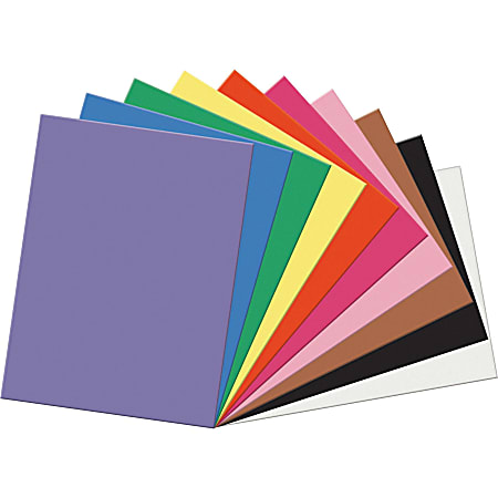 Prang® Multipurpose Construction Paper, 24" x 18", Assorted Colors, Pack Of 50 Sheets