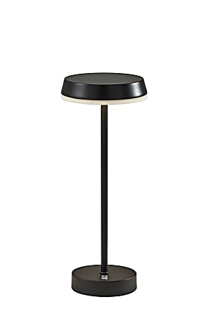 Adesso Tommy LED Cordless Indoor/Outdoor Table Lamp, 15”H, Black