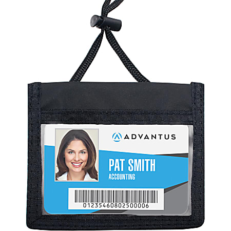 【新品未開封・送料無料】 IDConvention Horizontal Advantus Neck Nylon Horizontal Pouch 事務用品