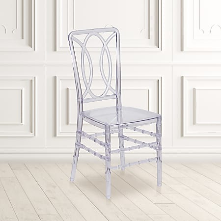 Flash Furniture Elegance Transparent Stacking Chair, Crystal Ice