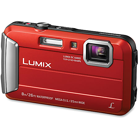 Panasonic Lumix TS30 16 Megapixel Compact Camera - Red - 1/2.33" Sensor - Autofocus - 2.7"LCD - 4x Optical Zoom - 4x Digital Zoom - Optical (IS) - 1280 x 720 Video - HD Movie Mode