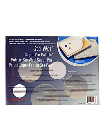Masterson Sta Wet Super Pro Palette Watercolor Acrylic and Oils Reusable 15  12 x 11 12 x 1 34 White - Office Depot