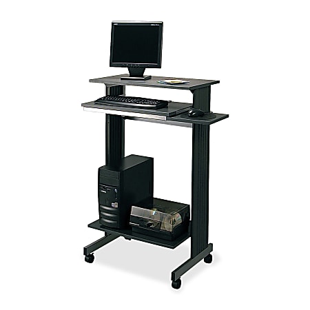 Buddy Stand-Up Steel-Top Workstation, Charcoal Gray