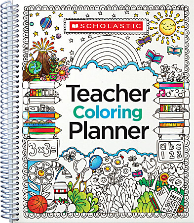 Scholastic Teacher Coloring Planner, 9" x 11"