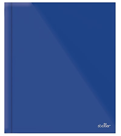 Office Depot® Brand Stellar Laminated 3-Prong Paper Folder, Letter Size, Blue