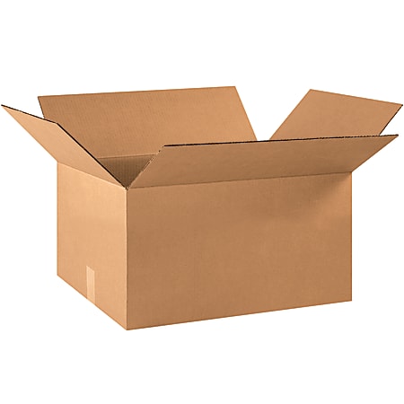 Partners Brand Corrugated Boxes, 9 1/2"H x 15 5/8"W x 21 3/8"D, 15% Recycled, Kraft, Bundle Of 20