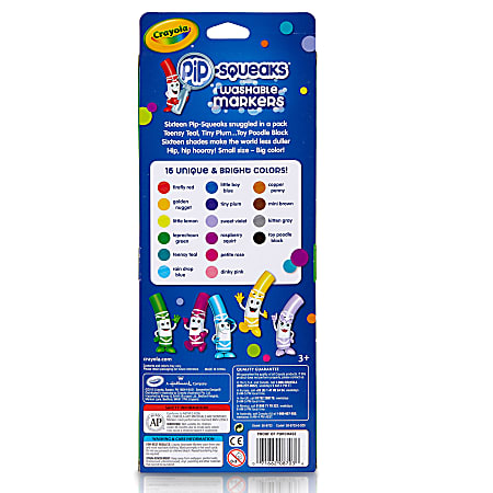 Crayola 50 Pip Squeaks Washable Markers: What's Inside the Box