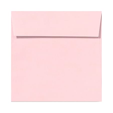 LUX Square Envelopes, 5 1/2" x 5 1/2", Peel & Press Closure, Candy Pink, Pack Of 250