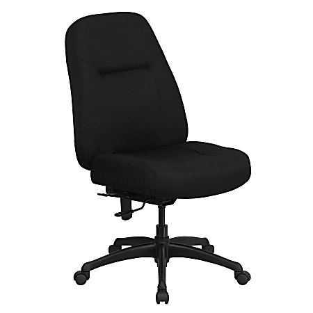Flash Furniture HERCULES Fabric High-Back Big And Tall Swivel Chair, Black