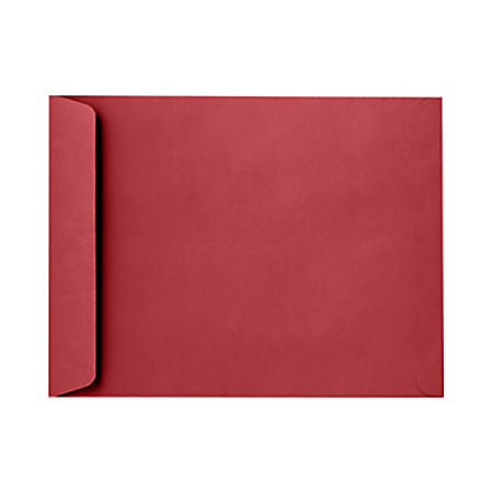 LUX Open-End 9" x 12" Envelopes, Peel & Press Closure, Ruby Red, Pack Of 500
