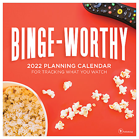 TF Publishing Arts & Entertainment Wall Calendar, 12" x 12", Binge-Worthy, January To December 2022