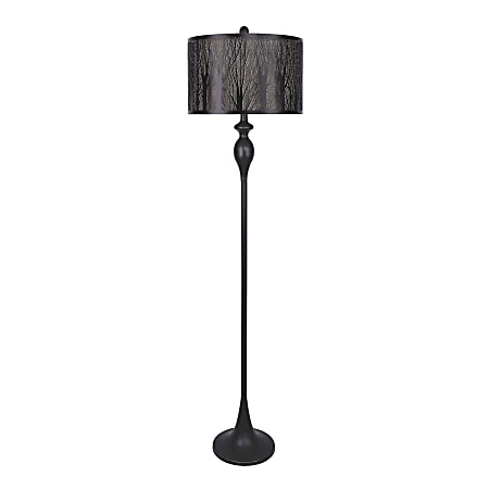 LumiSource Ashland Floor Lamp, 63"H, White/Oil-Rubbed Bronze