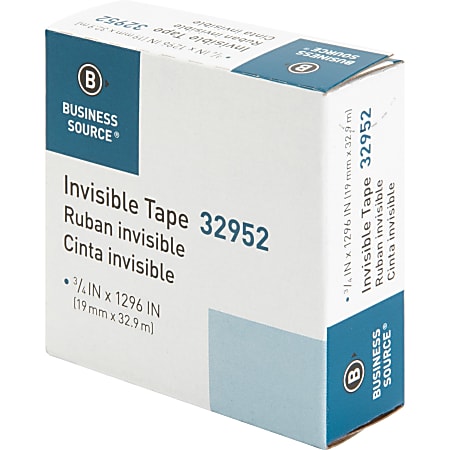 Business Source Invisible Tape Dispenser Refill Roll - 36 yd Length x 0.75 Business Source Invisible Tape Dispenser Refill Roll - 36 yd Length x 0.75