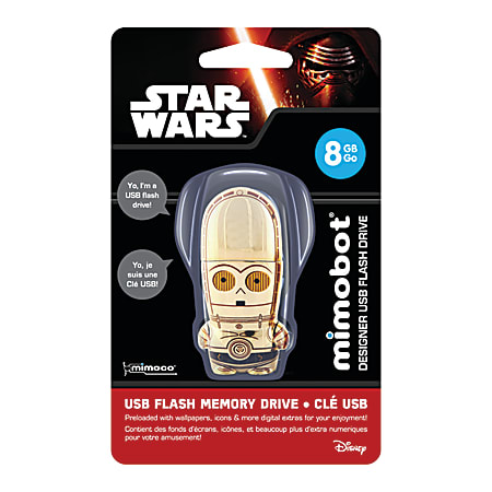 Mimoco® Star Wars™ MIMOBOT® USB 2.0 Flash Drive, 8GB, C-3PO
