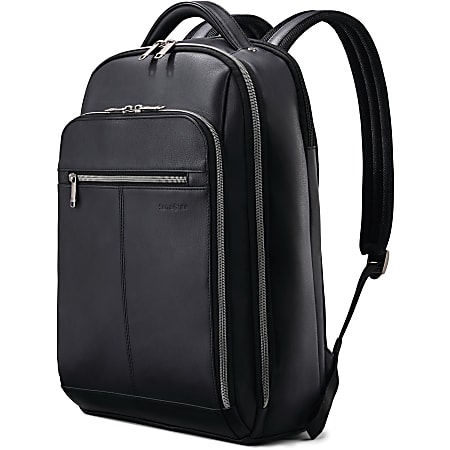 Samsonite leather slim laptop hot sale backpack