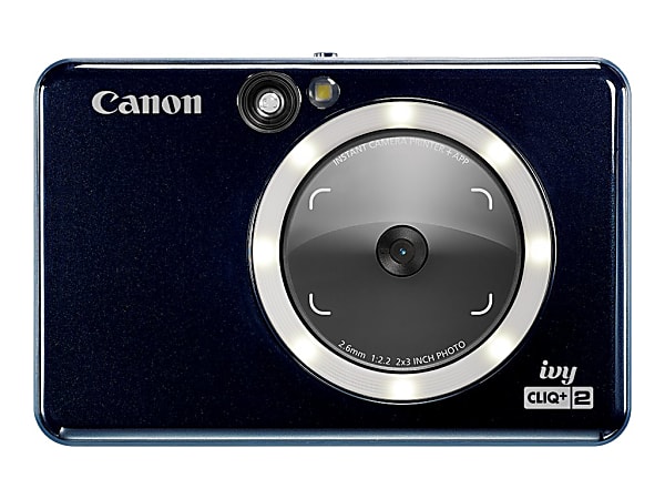 Canon ivy CLIQ+2 - Digital camera - compact with instant photo printer - 8.0 MP - Bluetooth - midnight navy