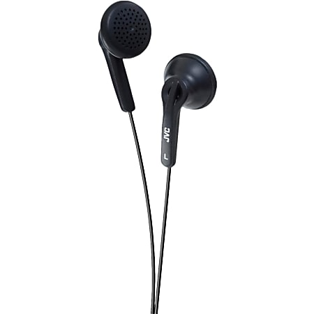 JVC Earphone - Stereo - Mini-phone (3.5mm) - Wired - Earbud - Binaural - In-ear - 3.94 ft Cable - Black - 1
