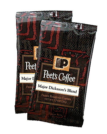 Peet's® Coffee & Tea Single-Serve Coffee Packets, Major Dickason's Blend Coffee, Carton Of 18