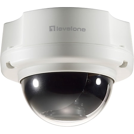 LevelOne H.264 2-Mega Pixel FCS-3062 10/100 Mbps PoE Dome Network Camera w/IR