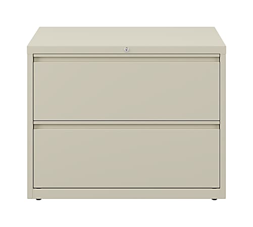 WorkPro® 36"W x 18-5/8"D Lateral 2-Drawer File Cabinet, Putty