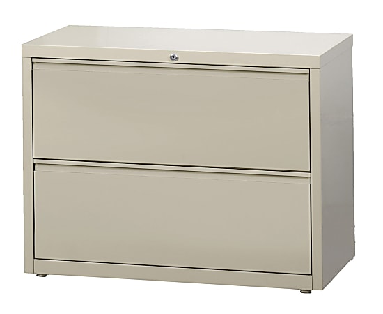 WorkPro® 19&quot;D Lateral 2-Drawer File Cabinet, Putty