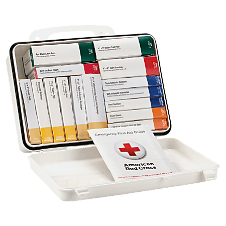 First Aid Only 16-Unit First Aid Kit, 2 3/8"H x 6 5/16"W x 9"D, White