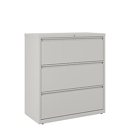 WorkPro® 36"W x 18-5/8"D Lateral 3-Drawer File Cabinet, Light Gray