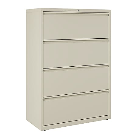 WorkPro® 36"W x 18-5/8"D Lateral 4-Drawer File Cabinet, Putty