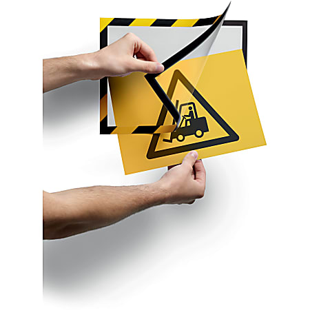 DURABLE DURAFRAME SECURITY Self-Adhesive Magnetic Letter Sign Holder - Holds Letter-Size 8-1/2
