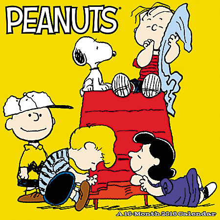 Day Dream® Peanuts Monthly Wall Calendar, 12" x 12", January to December 2018