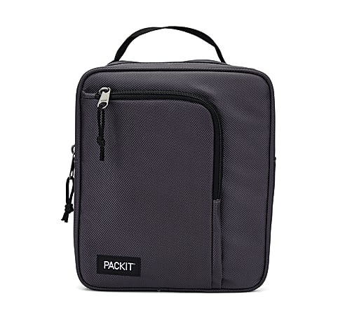  PackIt Freezable Lunch Bag, Black, Built with