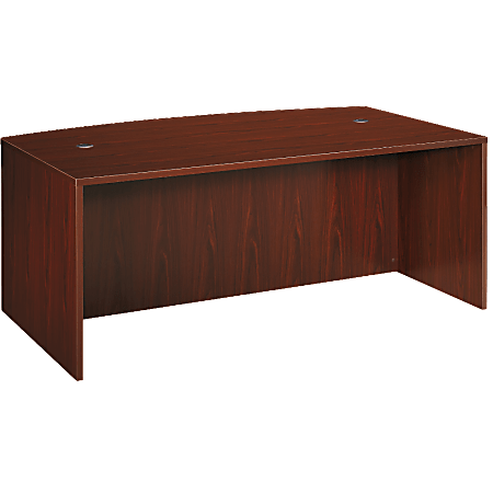 basyx by HON® BL Series Bow-Front Desk Shell, Mahogany