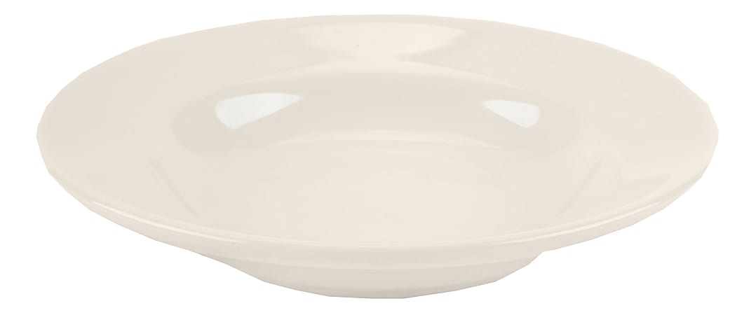 QM Soup Bowls, 5 Oz, 6 3/4", White/Anchor Logo, Pack Of 36 Bowls