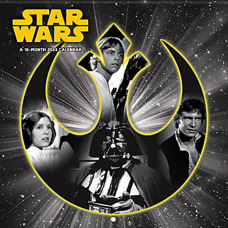 DateWorks Wall Calendar, 12" x 12", Star Wars, January to December 2023
