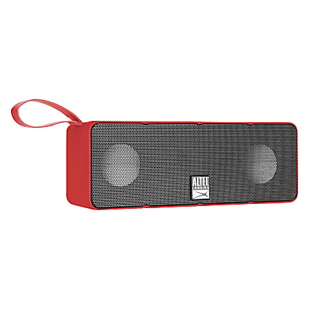 Altec Lansing Dual Motion Bluetooth® Speaker, 2 3/8" x 6 5/8" x 1 3/4", Red