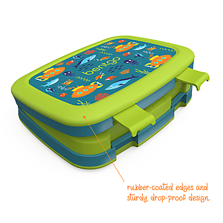 Bentgo Kids Prints 5 Compartment Lunch Box 2 H x 6 12 W x 8 12 D Mermaids  In The Sea - Office Depot