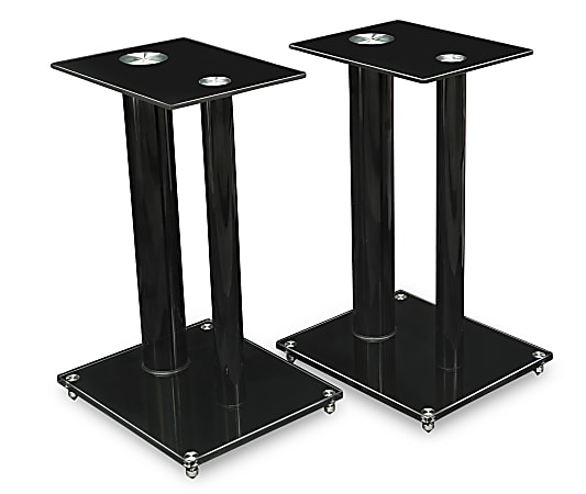 Mount-It! MI-28B Premium Speaker Stands, 18-1/4”H x 11-3/4”W x 9-3/4”D, Black, Set Of 2 Stands