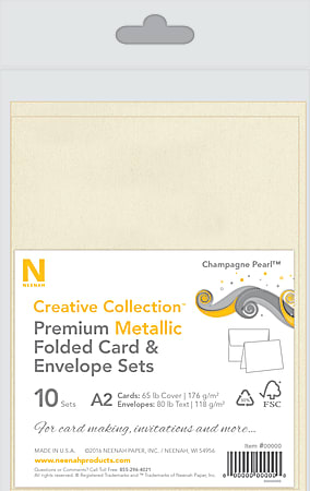 Neenah® Creative Collection™ Metallic Card And Envelope Set,