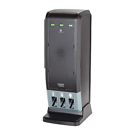 Dixie Ultra® Smartstock® Series-T Tri-Tower Cutlery Dispenser, DUSSTDSP3, 10.53"L x 12.74"W x 29"H, Black, Holds 390 Utensils, 1 Dispenser